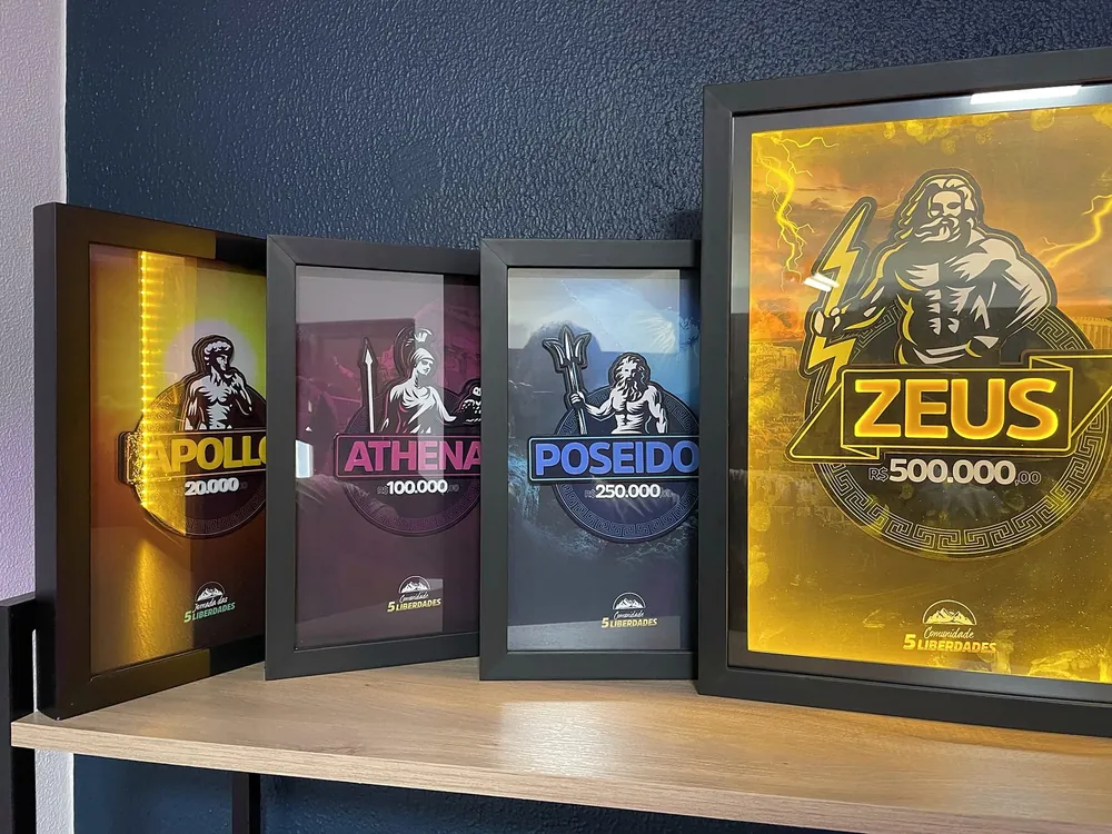 Placas de premiações de marketing digital